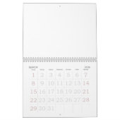 Calendrier Blanc 2019 Avec Vacances Nombres Grands (Mar 2026)