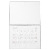 Calendrier Blanc 2019 Avec Vacances Nombres Grands (Feb 2026)