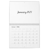 Calendrier blanc 2023 avec texte de script (Jan 2026)