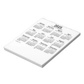 Calendrier blanc 2025 par Bloc-notes Janz 5.5x6 (Tourné)