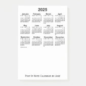 Calendrier blanc 2025 par Janz Post-it Notes (Devant)