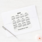 Calendrier blanc 2025 par Sticker Carré Janz (Enveloppe)
