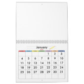 Calendrier Blanc 2025 Pour Enfants Jaune (Jan 2026)