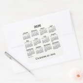Calendrier blanc 2026 par Sticker Carré Janz (Enveloppe)