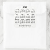 Calendrier blanc 2027 par Sticker Carré Janz (Sac)