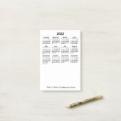 Calendrier blanc 2032 par Janz Post-it Notes (Sur un bureau)