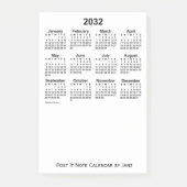 Calendrier blanc 2032 par Janz Post-it Notes (Devant)