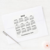 Calendrier blanc 2032 par Sticker Carré Janz (Enveloppe)