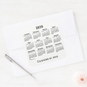Calendrier blanc 2035 par Sticker Carré Janz (Enveloppe)