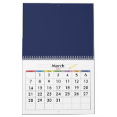 Calendrier Blanc Bleu Avec Vacances 2025 (Mar 2027)