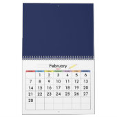 Calendrier Blanc Bleu Avec Vacances 2025 (Feb 2027)