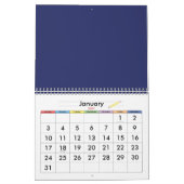 Calendrier Blanc Bleu Avec Vacances 2025 (Jan 2027)