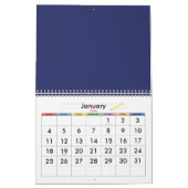 Calendrier Blanc Bleu Avec Vacances 2025 (Jan 2026)