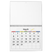 Calendrier Blanc Jaune Avec Vacances Pour Enfants (Mar 2026)