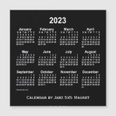 Calendrier blanc Neon 2023 par Janz 5x5 Magnet (Devant)