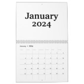 Calendrier Blanc Personnalisé 2024 Avec Vacances (Jan 2026)