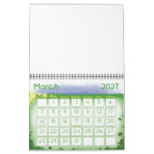 Calendrier Blanc Vert Avec Vacances Pour Enfants (Mar 2027)