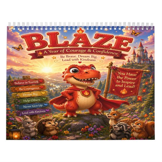 Calendrier Blaze : Une année de courage et de confiance (Protection)