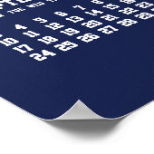 Calendrier Bleu Annuel Poster 2023 (Coin)