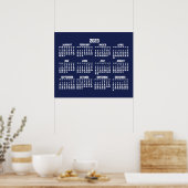 Calendrier Bleu Annuel Poster 2023 (Cuisine)