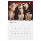 Calendrier bleu arctique des Sibériens 2015 (Feb 2027)