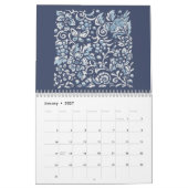 Calendrier Bleu & Blanc Forêt Animaux Forêt Forêt Boisée Flor (Jan 2027)