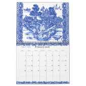 Calendrier Bleu Blanc Willow Animal Nature Design Whimsical (Feb 2026)