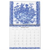 Calendrier Bleu Blanc Willow Animal Nature Design Whimsical (Jan 2026)