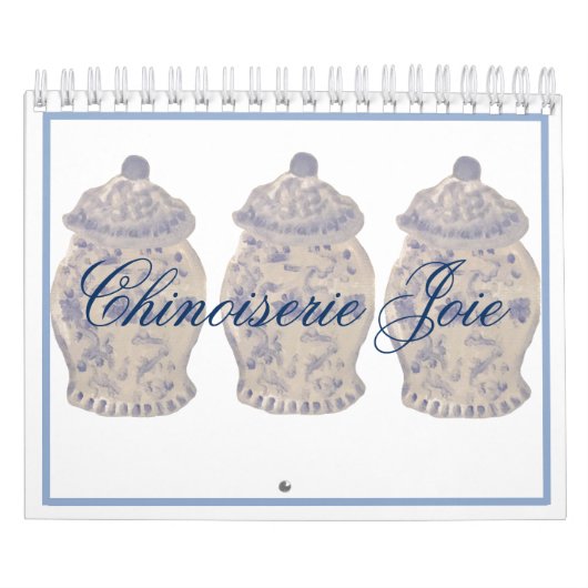 Calendrier Bleu Chinoiserie Main Peint Ginger Jar Jars (Protection)