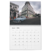Calendrier Bleu Classic Vintage Car Cityscape (Mar 2026)