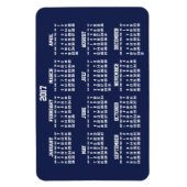 Calendrier bleu marine 2017 Grand Magnet flexible (Vertical)