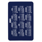 Calendrier bleu marine 2023 Grand Magnet flexible (Vertical)