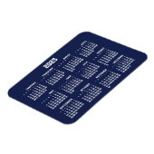 Calendrier bleu marine 2025 Magnet flexible (Côté Gauche)
