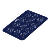 Calendrier bleu marine 2025 Petits Magnets flexibl (Côté Gauche)