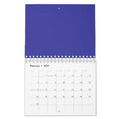 Calendrier Bleu (pigment) (couleur solide) (Feb 2027)