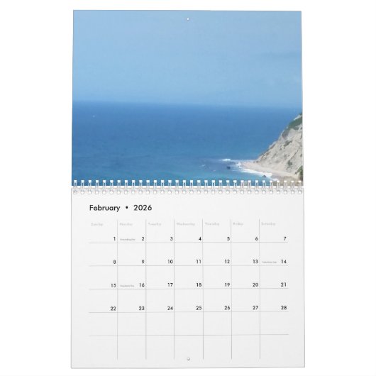 Calendrier Block Island Bluffs - Block Island, Rhode Island (Feb 2026)