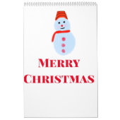 Calendrier Blue snowman Noël merveille Noël ajouter le nom (Protection)