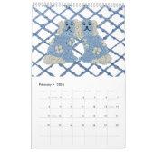 Calendrier Blue Staffordshire Chiens Lattice Trellis (Feb 2026)
