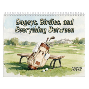 Calendrier Bogeys Birdies et Tout Entre Golf Drôle
