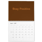Calendrier Boho Chic Texture de bois rustique Motivationnel (Mar 2027)