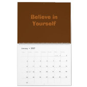 Calendrier Boho Chic Texture de bois rustique Motivationnel (Jan 2027)