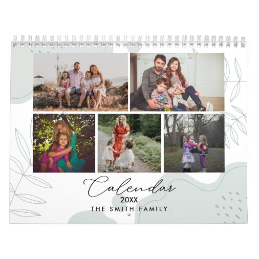 Calendrier Boho Floral Family Memories Photo Keepsaké (Protection)