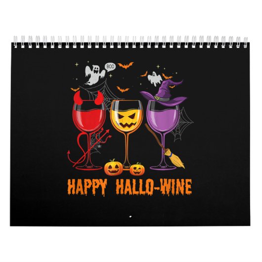 Calendrier boisson au verre d'halloween drôles de hallo-vin (Protection)