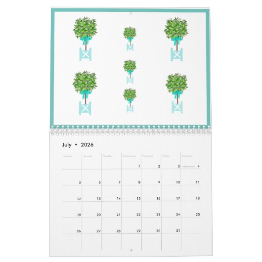 Calendrier Boîte à Plante de Jardin Topiaire de tilleul (Jul 2026)