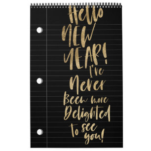 Calendrier Bonjour Nouvel An meilleure année jamais Papier-