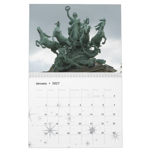 CALENDRIER BONJOUR PARIS (Jan 2027)