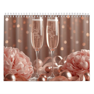 Calendrier bonne année 2026 éclat de champagne