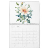 Calendrier Bonne année florale (Jan 2027)