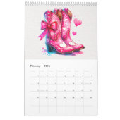 Calendrier Boots and Bows Coquette Cowgirl  Calendar (Feb 2026)