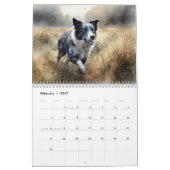 Calendrier Border Collies, n'importe quelle année (Feb 2027)